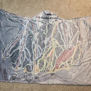 Copper Mountain ski trail map in Colorado blanket with hood
